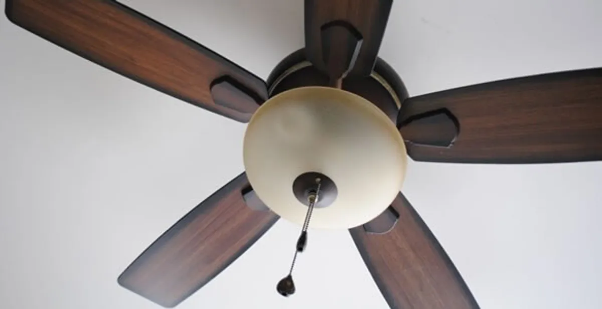 Fully installed ceiling fan with balanced blades and light fixture in Bradenton, FL